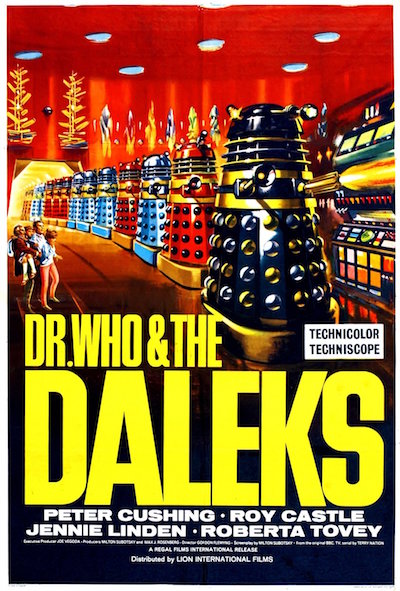 Poster for "Dr. Who & the Daleks" feature film from Amicus Productions (1965).